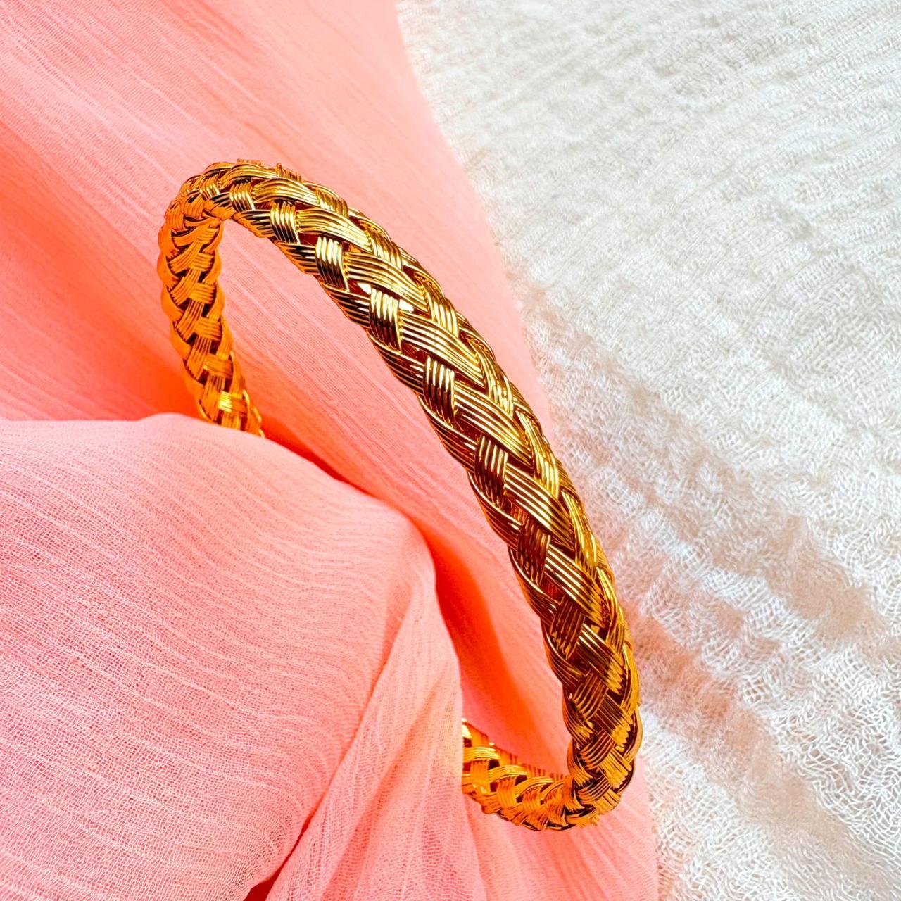Braided Cuff - 18K Gold Plated